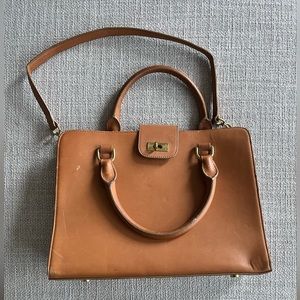 J. Crew Edie large tote, previously loved, beautiful brown leather.